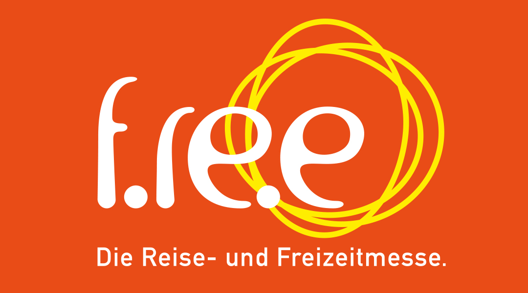 Das Logo der free mit dem Text Die Reise- und Freizeitmesse