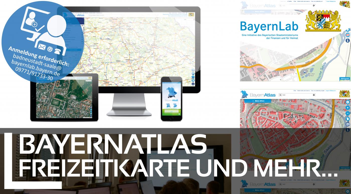 Informationsgrafik zur Veranstaltung des BayernLabs Bad Neustadt an der Saale zum Thema 